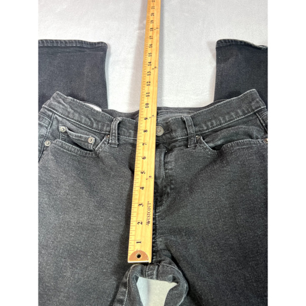 Gap Jeans Womens 10 P Faded Black Denim Classic Straight Mid Rise Stretch - Picture 12 of 14